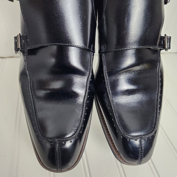 Stacy Adams Baldwin Mens Size 9M Black Double Monk Strap Dress Shoes 25188-001 - Picture 15 of 16